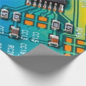 Elektronische Platine nah. Hintergrund, bob Geschenkpapier (Ecke)