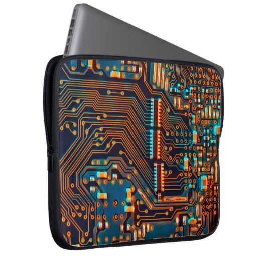 Elektronische Platine nah. Hintergrund, bob Laptopschutzhülle (Vorne Rechts)