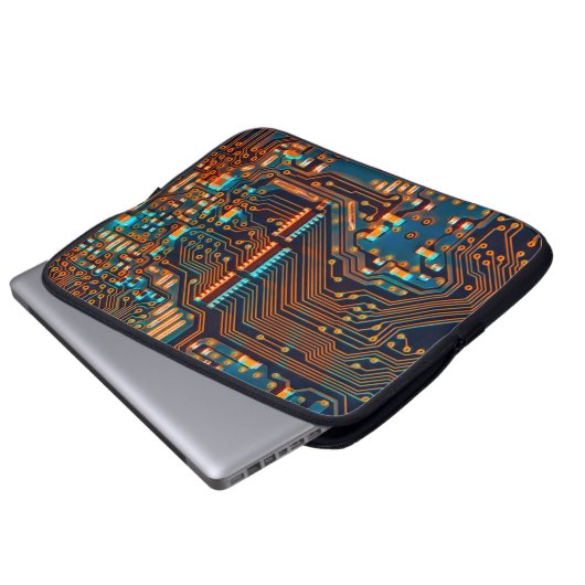 Elektronische Platine nah. Hintergrund, bob Laptopschutzhülle (Vorne Knopf)