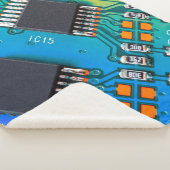 Elektronische Platine nah. Hintergrund, bob Sherpadecke (3/4)