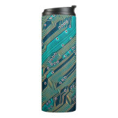 Elektronische Platine nah. Hintergrund, bob Thermosbecher (Nach links gedreht)