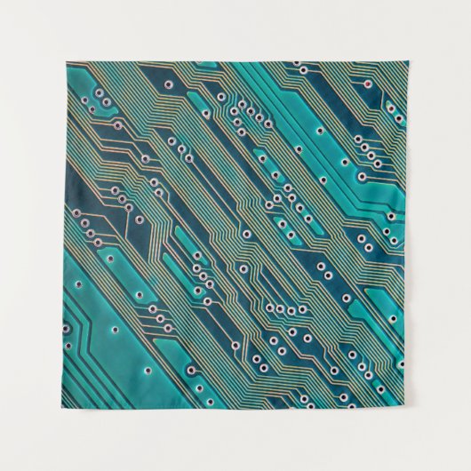 Elektronische Platine nah. Hintergrund, bob Wandteppich (Vorderseite (Horizontal))