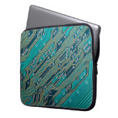 Elektronische Platine nah. Hintergrund, Bohr Laptopschutzhülle (Vorderseite Links)