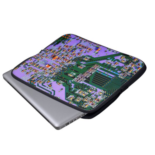 Elektronische Platine nah. Hintergrund, Bohr Laptopschutzhülle (Vorne Knopf)