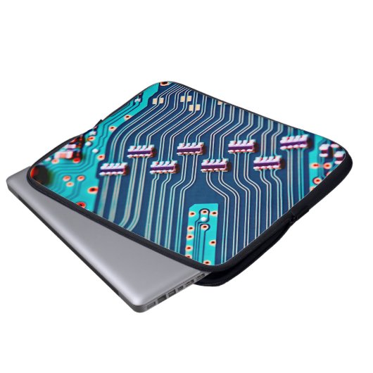 Elektronische Platine nah. Hintergrund, Bohr Laptopschutzhülle (Vorne Knopf)