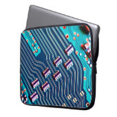 Elektronische Platine nah. Hintergrund, Bohr Laptopschutzhülle (Vorderseite Links)