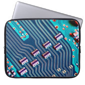 Elektronische Platine nah. Hintergrund, Bohr Laptopschutzhülle (Vorderseite)