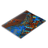 Elektronische Platine nah. Hintergrund, Bohr Notizblock (Linke Seite)