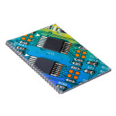 Elektronische Platine nah. Hintergrund, Bohr Notizblock (Rechte Seite)