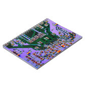 Elektronische Platine nah. Hintergrund, Bohr Notizblock (Linke Seite)