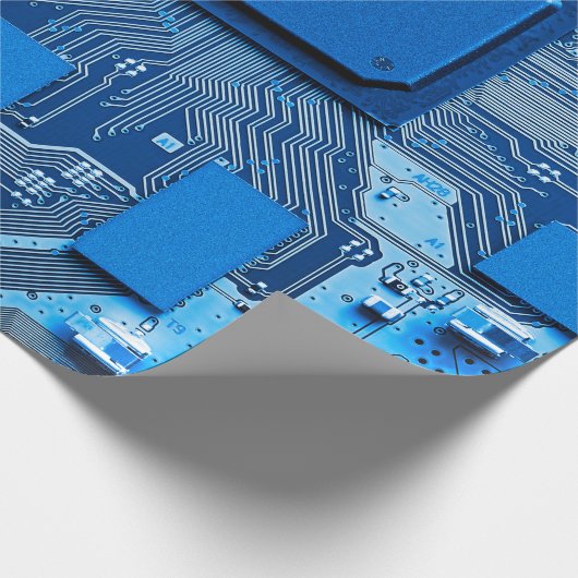 Elektronische Platine nah. Schaltung, Tafel, Geschenkpapier (Ecke)