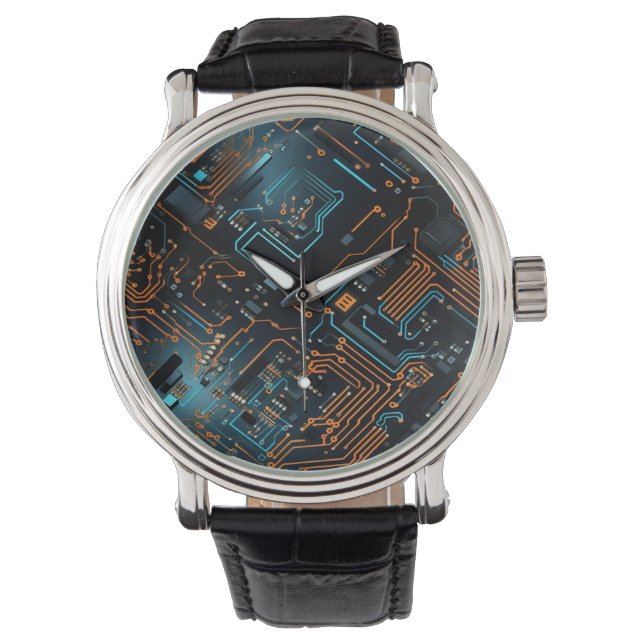 Elektronische Rundschau Armbanduhr (Vorderseite)