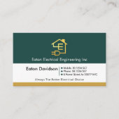 Elektronische Säulenebenen rückwärts Visitenkarte (Vorderseite)