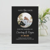 Elektronische Save the Date Vorlage mit Foto (Stehend Vorderseite)