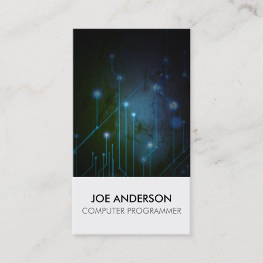 Elektronische Stromkreise für Computerprogrammiere Visitenkarte (Vorderseite)