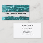Elektronische Stromkreise für die Computerreparatu Visitenkarte (Vorne/Hinten)