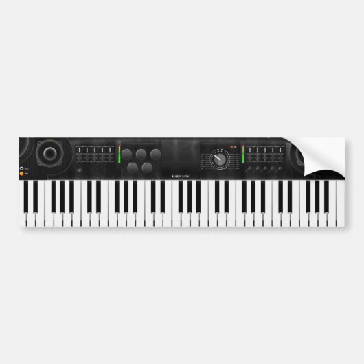 Elektronische Tastatur Autoaufkleber (Vorne)