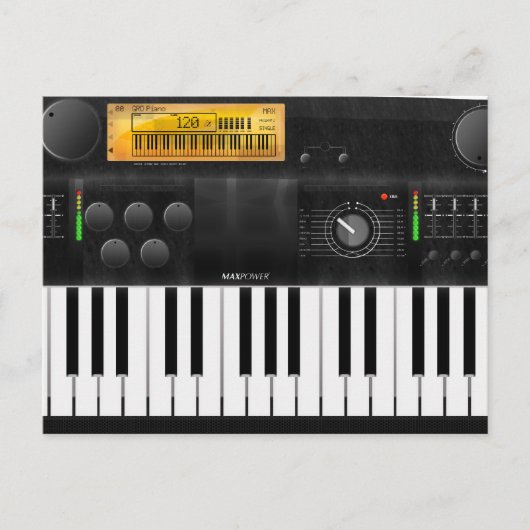 Elektronische Tastatur Postkarte (Vorderseite)