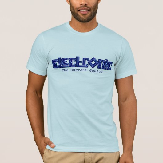 Elektronischer Blau PWB-Artgenie-T - Shirt (Vorderseite)