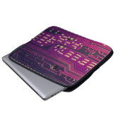 Elektronischer Leiterplatten abstrakter Hintergrun Laptopschutzhülle (Vorne Knopf)