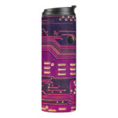 Elektronischer Leiterplatten abstrakter Hintergrun Thermosbecher (Nach links gedreht)