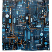 Elektronischer Stromkreisduschvorhang Duschvorhang (Vorderseite)