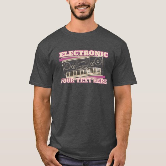 Elektronischer Synthesizer-T - Shirt mit benutzerd (Vorderseite)