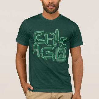 Elektronisches Chicago PWB T - dunkelgrün T-Shirt