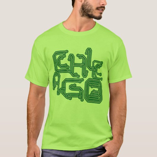 Elektronisches Chicago PWB T - hellgrün T-Shirt (Vorderseite)