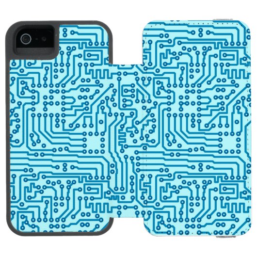 Elektronisches Digitalschaltungs-Brett Incipio iPhone Geldbeutel-Hülle (Folio Geöffnet)