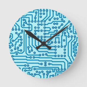 Elektronisches Digitalschaltungs-Brett Runde Wanduhr