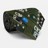 Elektronisches Geekery Krawatte (Gerollt)