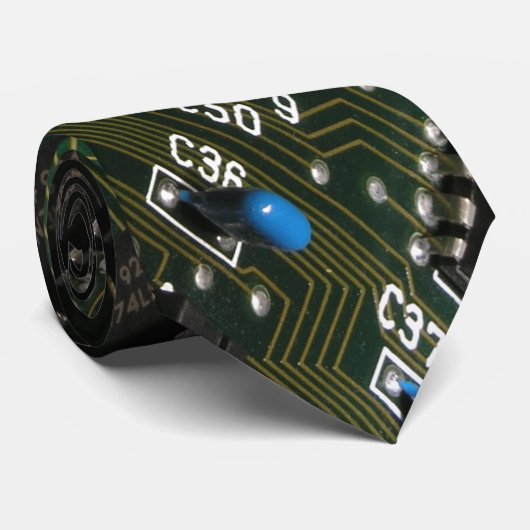 Elektronisches Geekery Krawatte (Gerollt)