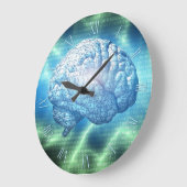 Elektronisches Gehirndesign Große Wanduhr (Winkel)