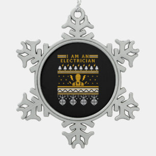 Elektronisches Geschenk für Weihnachtssüßer Schneeflocken Zinn-Ornament