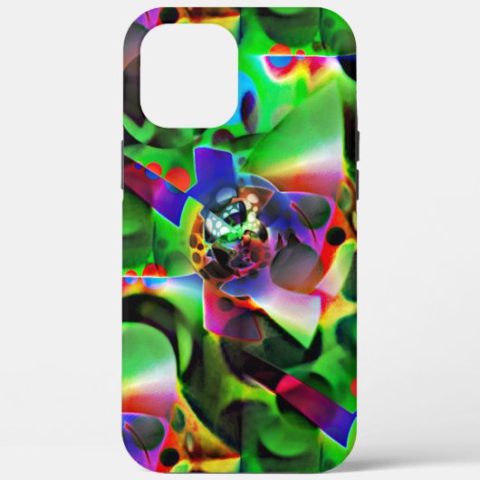 Elektronisches Planetarium in Grüntönen Case-Mate iPhone Hülle (Rückseite)