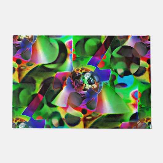 Elektronisches Planetarium in Grüntönen Fußmatte (Vorderseite)