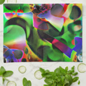 Elektronisches Planetarium in Grüntönen Geschirrtuch (Gefaltet)