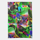 Elektronisches Planetarium in Grüntönen Geschirrtuch (Vertikal)