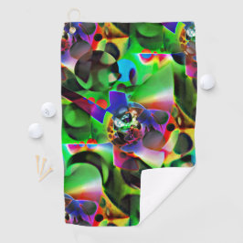 Elektronisches Planetarium in Grüntönen Golfhandtuch