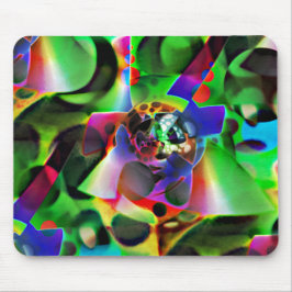 Elektronisches Planetarium in Grüntönen Mousepad