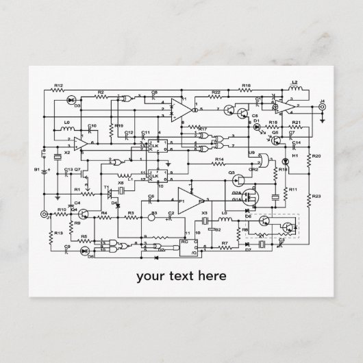 elektronisches Projekt Postkarte (Vorderseite)