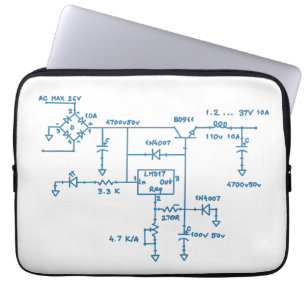 elektronisches Schaltungsplan Technologie Blueprin Laptopschutzhülle