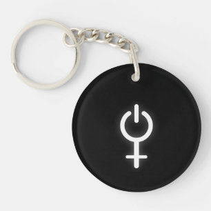 Elektronisches Symbol für Girl-Power-Frauenzeichen Schlüsselanhänger