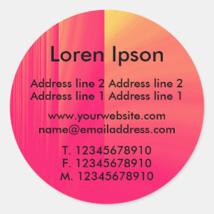 Elektropfirsich / Profil Runder Aufkleber