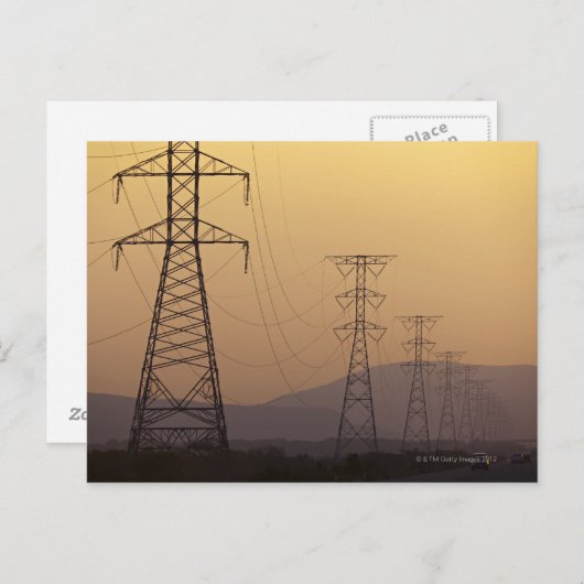 Elektropylonen Postkarte (Vorne/Hinten)