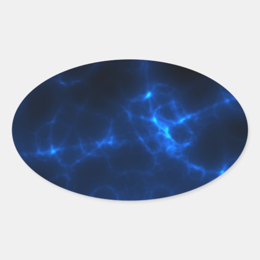 Elektroschock in Dunkelblau Ovaler Aufkleber (Vorderseite)