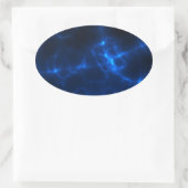 Elektroschock in Dunkelblau Ovaler Aufkleber (Tasche)