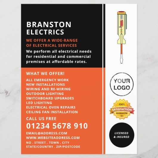 Elektroschrauber, Elektrische Werbung Flyer (Vorne)