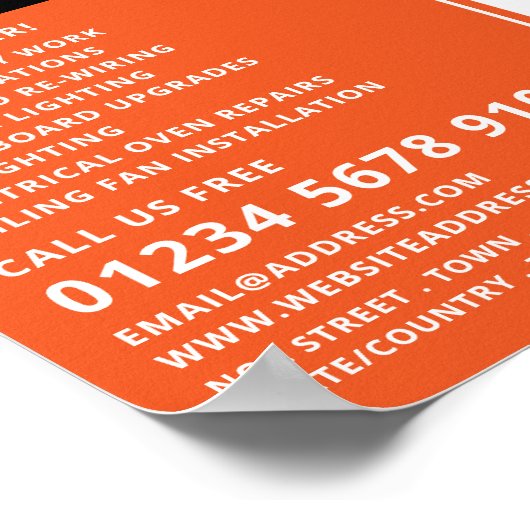 Elektroschrauber, Elektrische Werbung Poster (Ecke)